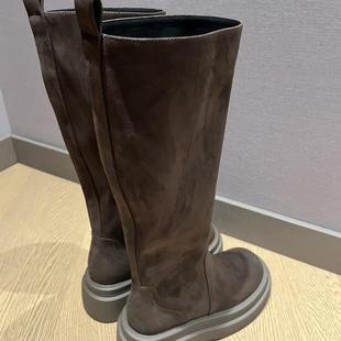 叫我小苏苏潮鞋2023秋冬新款初见小个子厚底潮流时尚百搭纯色长靴