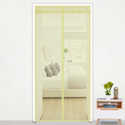 门沙帘 家用家用卧室防蚊虫门帘磁性软纱门加密纱窗隔断布艺自粘