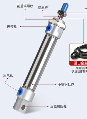 MA小迷你气缸 XET05075×10×125×150×175不锈钢复型动微型气×
