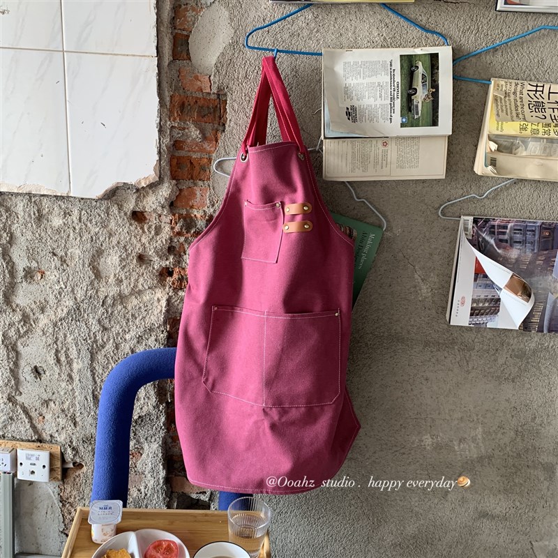 值日生~多e口袋厨房做饭工作围裙 微防水粗牛仔加厚耐磨服务生罩
