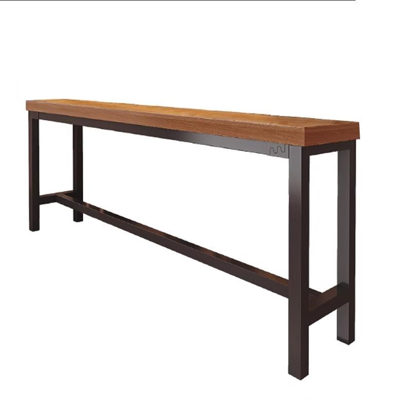 实木吧台桌家f用阳台吧台靠墙高脚桌咖啡厅奶茶店酒吧长条桌椅组