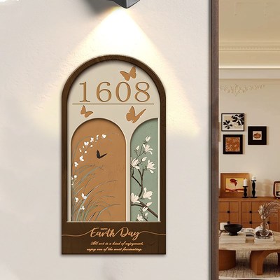 中古风门牌号码牌家用入户门牌号高级感2024年新款门牌号复古家庭