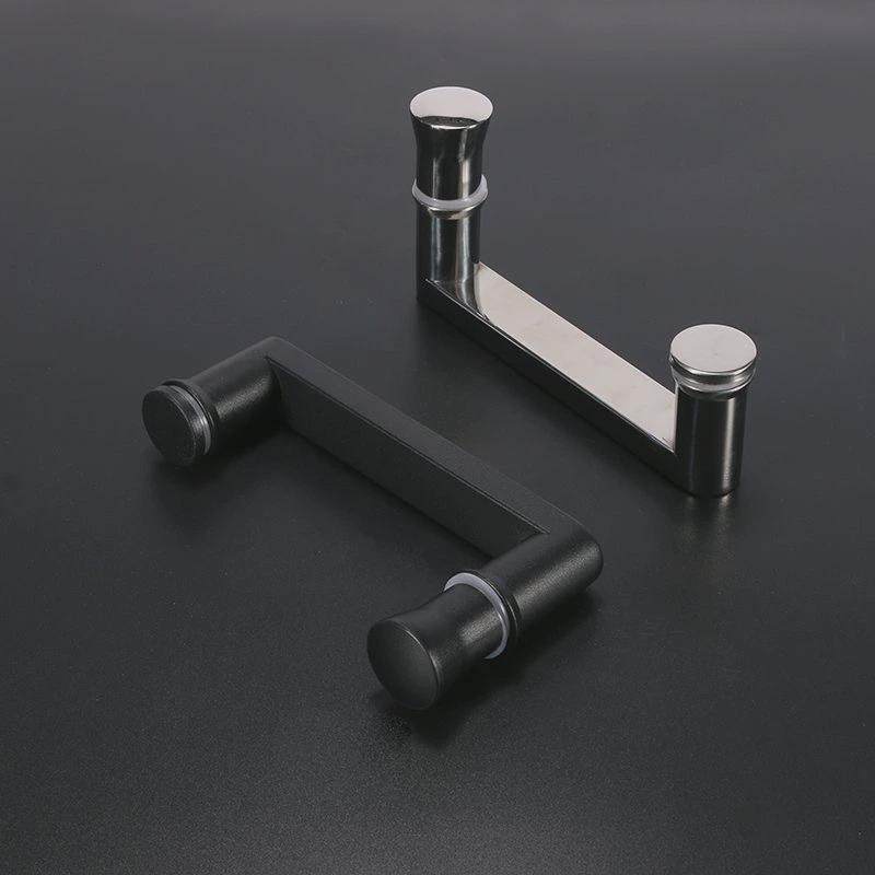 加厚淋浴房拉手圆弧浴室门把手不锈钢304卫生间玻璃门扶手孔距145