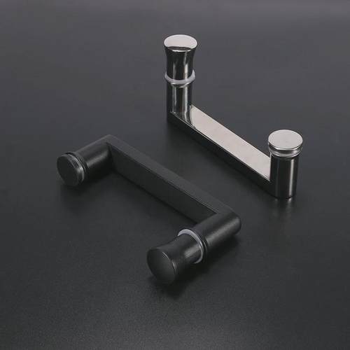 加厚淋浴房拉手圆弧浴室门把手不锈钢304卫生间玻璃门扶手孔距145