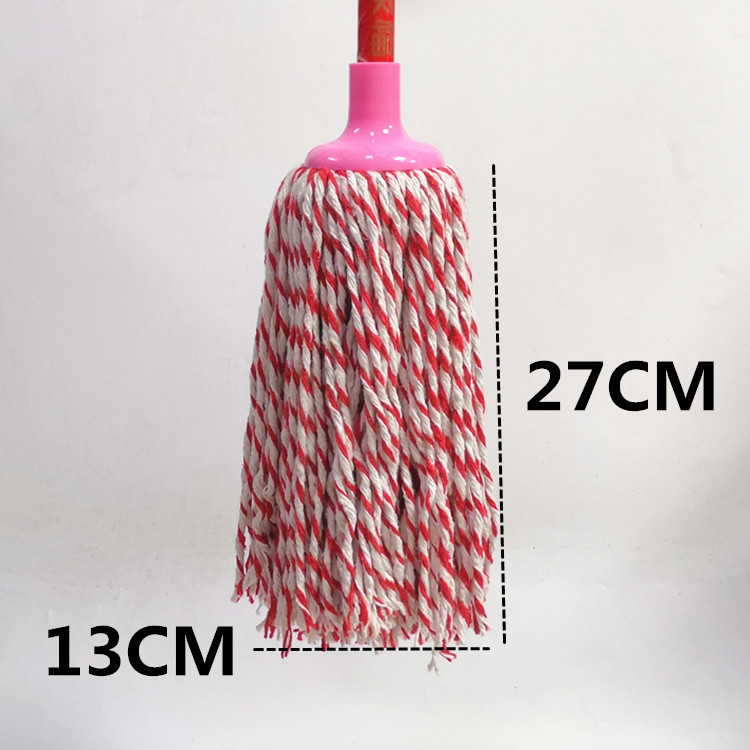 UG73加厚拖把木把木杆墩布圆头棉线吸水拖把绒线布条老式拖布酒店