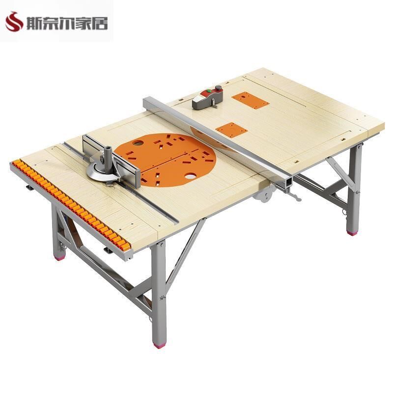 热销木工工作台多功能折叠木工锯台小型升降操作台便携式装修台锯