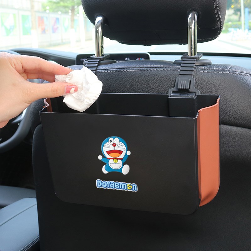 车载收纳座e椅后排置物盒汽车椅背多功能迷你水杯架车内折叠垃圾