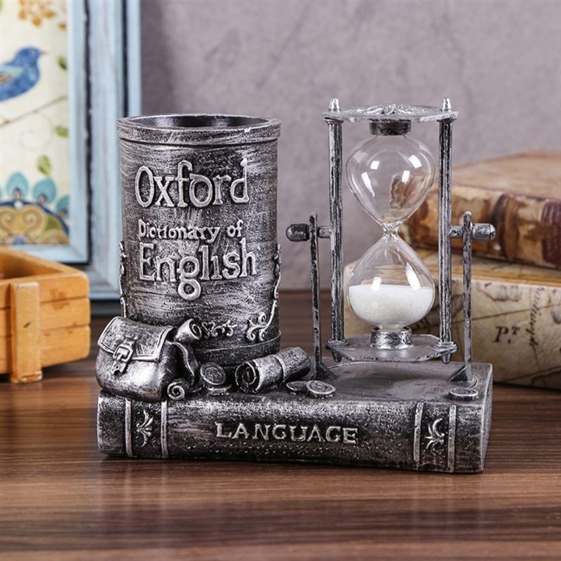 笔筒办公室桌面笔筒复古大容量学生桌面摆件创意多功能笔筒轻奢高