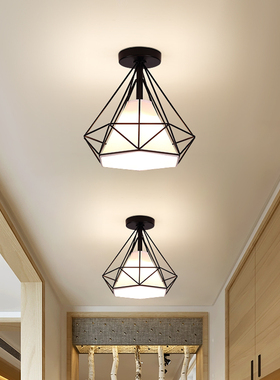 吸顶天花入户现代走廊灯过道阳台玄关LED门厅崁入式门厅吊灯衣间