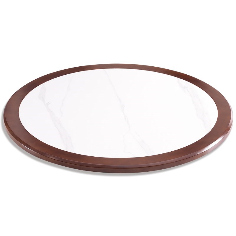 岩板餐桌内嵌转盘圆n桌旋转底座家用圆形转台桌S子圆盘手动圆台转