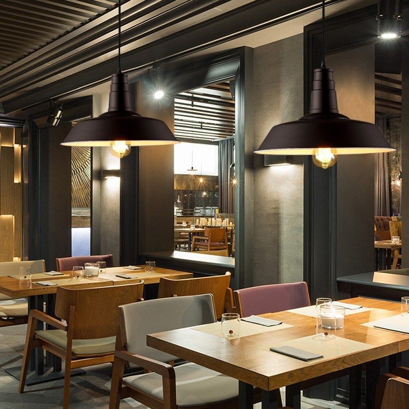 loft复古工业风吊灯创意个性铁艺单头餐厅咖啡厅酒吧怀旧锅盖灯罩,家装灯饰光源,餐厅吊灯,淘宝优惠券,粉丝福利购,淘宝优惠卷