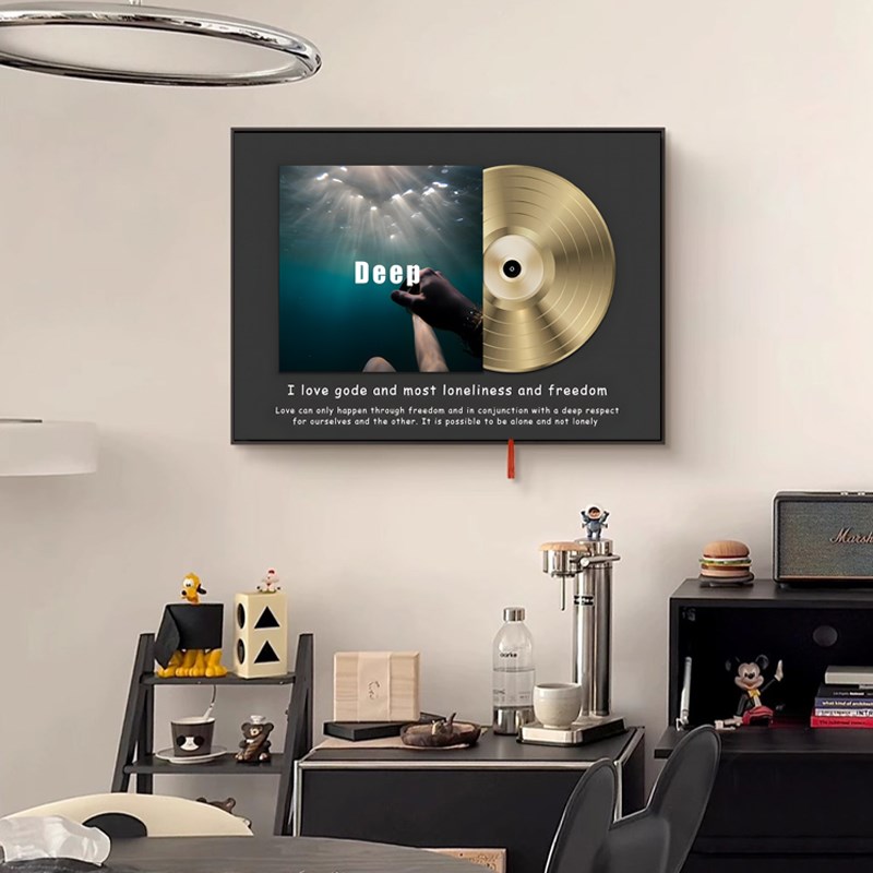 复古客厅黑胶唱片装饰画s餐厅CD专辑海报挂画小众艺术卧室桌面摆