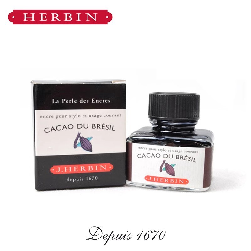 法国J.herbin Dq系列彩色墨水植物染料钢笔水非碳素30ml不堵笔