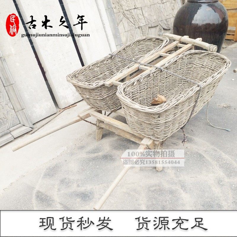 民俗民间老物件老式手推车老木车独轮小推车农村老旧木头车老农具,家居饰品,装饰摆件,淘宝优惠券,粉丝福利购,淘宝优惠卷