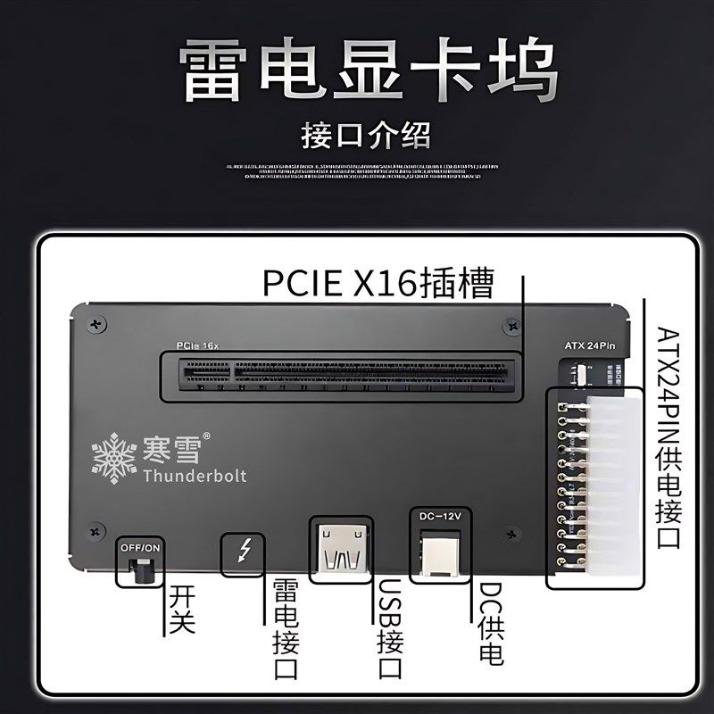 显卡坞笔记本外接显卡雷电4/3扩展坞USB4外置独显掌机拓展坞7440