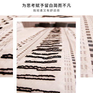 云容月貌酒店公寓民宿日式侘寂风床旗床尾巾宾馆旅馆床盖布艺装饰