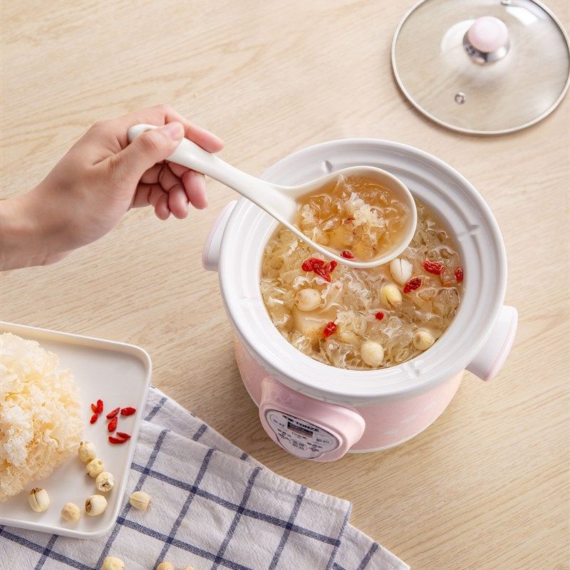 天际全自动白瓷电炖锅宝宝煮粥煲汤锅BB迷你辅食婴儿慢炖1升1.5升