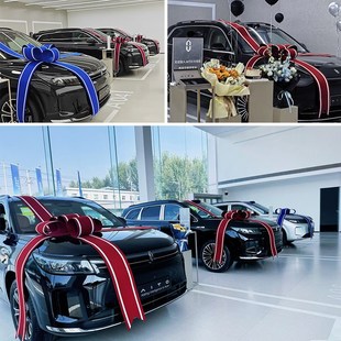 新车提车交车仪式用品蝴蝶结大红花汽车4S店展厅布置提车装饰花