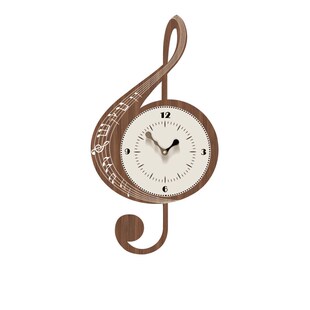 中古风客厅挂钟2024新款背景墙复古钟表网红创意音符艺术时钟挂墙