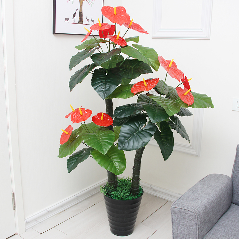 假花仿真花客厅摆设塑料花仿真植物盆景室N内装饰大型假绿植盆栽