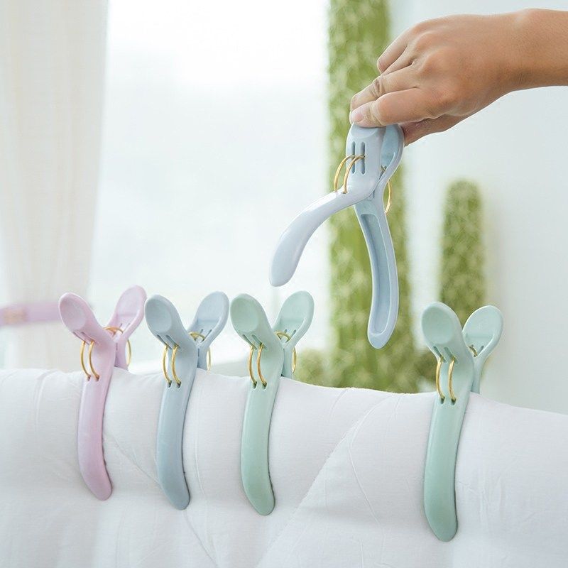 防风晾衣夹大夹子晾被子窗帘定型夹子多功能夹特大号无痕凉被单