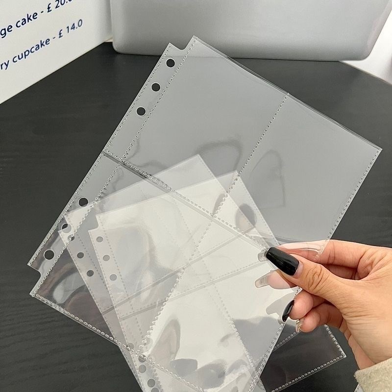 四宫格卡册内页A5专用紧凑型活页小三寸卡片收纳册V收藏替芯蘑菇