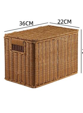 ce2q家好点扇形角落收纳箱整理盒藤编衣物仿大号衣柜转角储物筐三