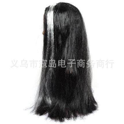 舞会装扮表演假发犬夜叉斯夸罗长直发白发魔女扮鬼假发厂家直批