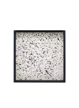 轻奢马毛斑点托盘摆件样板间软装工艺礼品摆饰托盘酒店客厅托盘