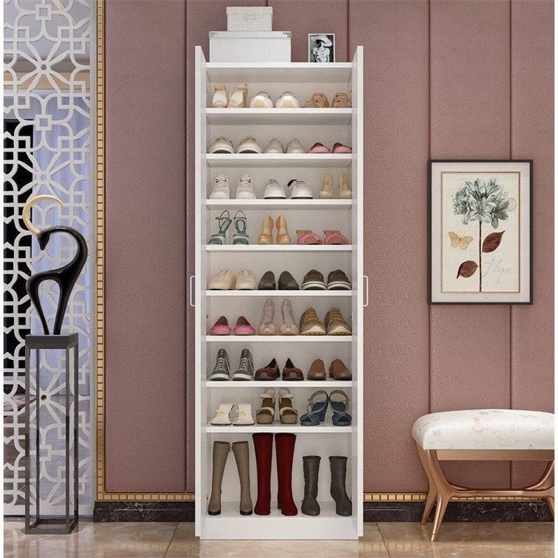 阳台简易组装大容量鞋柜简约现代门厅柜经济型门口鞋架实木储物柜