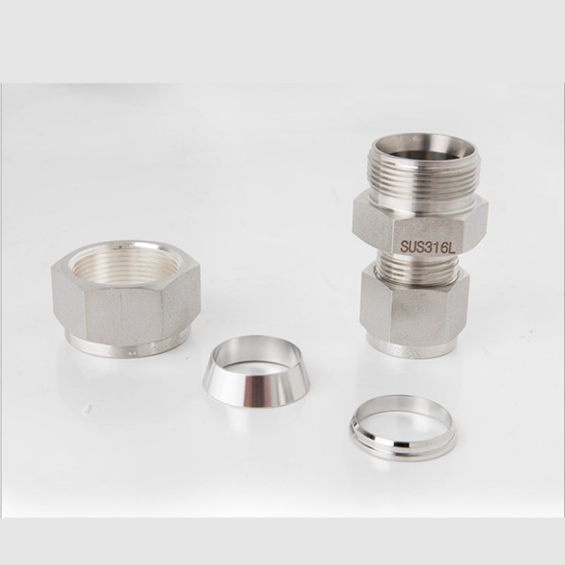 316L不锈钢变径卡套 异径直通接头 1/16英寸转 2 3 4 6 3/8 1/2