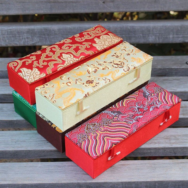 内长17.5-21cm加宽锦盒手把件放大镜挂件笔梳项链首饰礼品收纳盒