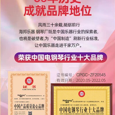 海邦家用电钢琴88键重锤专业数码钢琴幼师初学者儿童电子钢琴