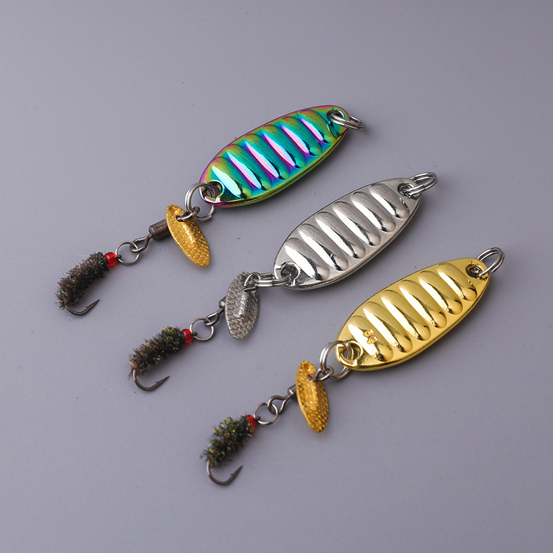 改装飞蝇钩平振飞旋瓜子亮片路亚假饵远投龙鳞微物马口翘嘴溪通杀