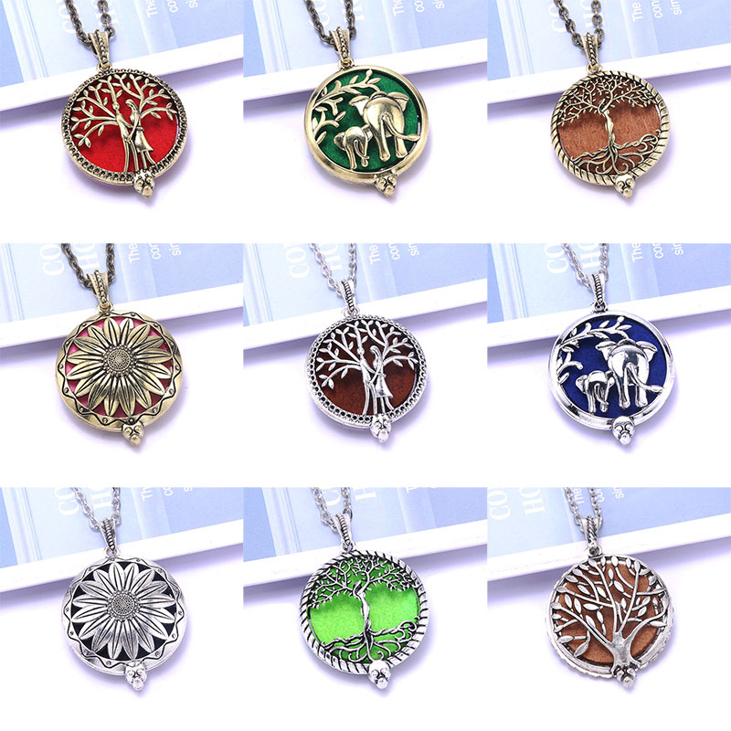 Aromatherapy Necklace e of Life Diffuser Jewelry Vintage Ope
