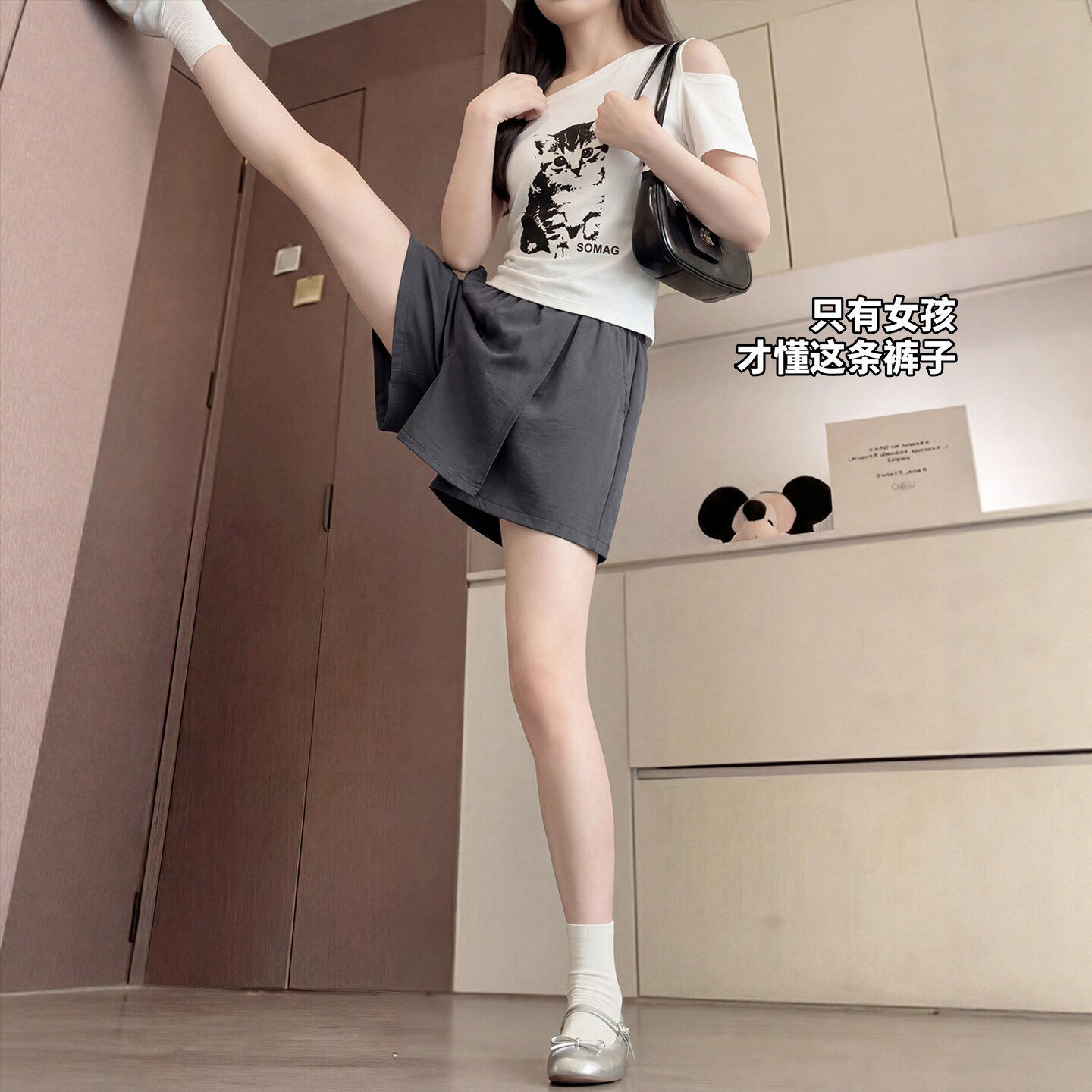 灰色速干运动短裤女夏季薄款大码山本工装裙裤冰丝阔腿五分休闲裤