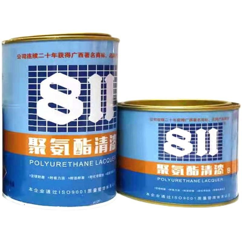 811聚氨脂木器漆家具漆 室外漆 桂林811清漆透明漆有色漆家具楼梯