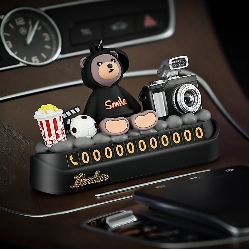 大熊日记DIY汽车临时停车停车A号码牌创意挪车牌车载装饰车内用品