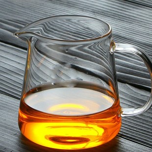 耐热玻璃公道杯大号大容量加厚带茶漏分茶器家用侧把茶漏杯套装