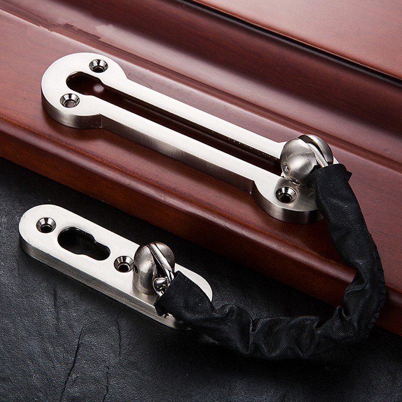 链子插栓扣式扣带防丢防盗内门顶门门闩解锁酒店闩门旅馆挂绳挂扣