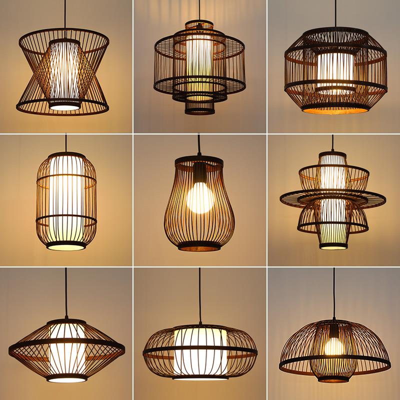 竹编竹艺吊灯创意仿古日式个性复古禅意茶楼饭店餐厅包厢民宿吊灯
