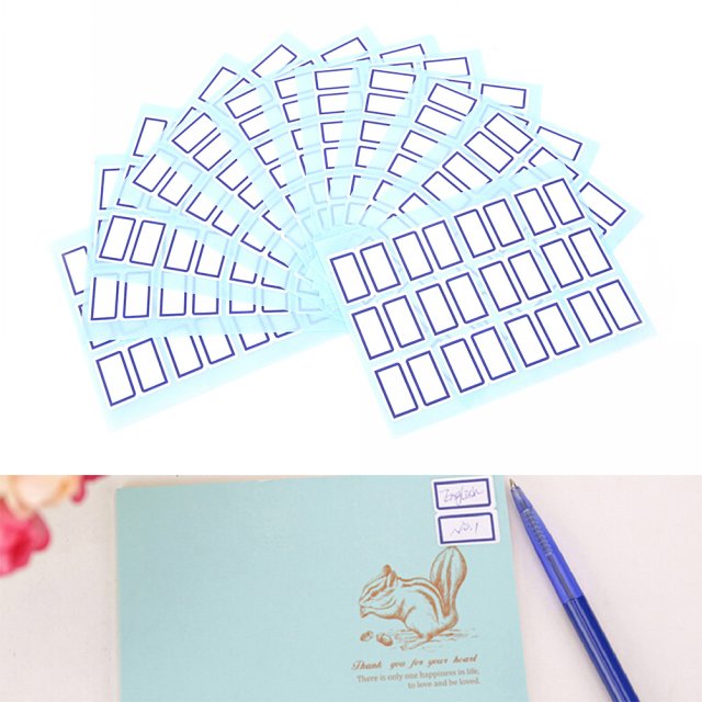 12 Sheets Self-adhesive Labels Blank Name Sticker Thermal La