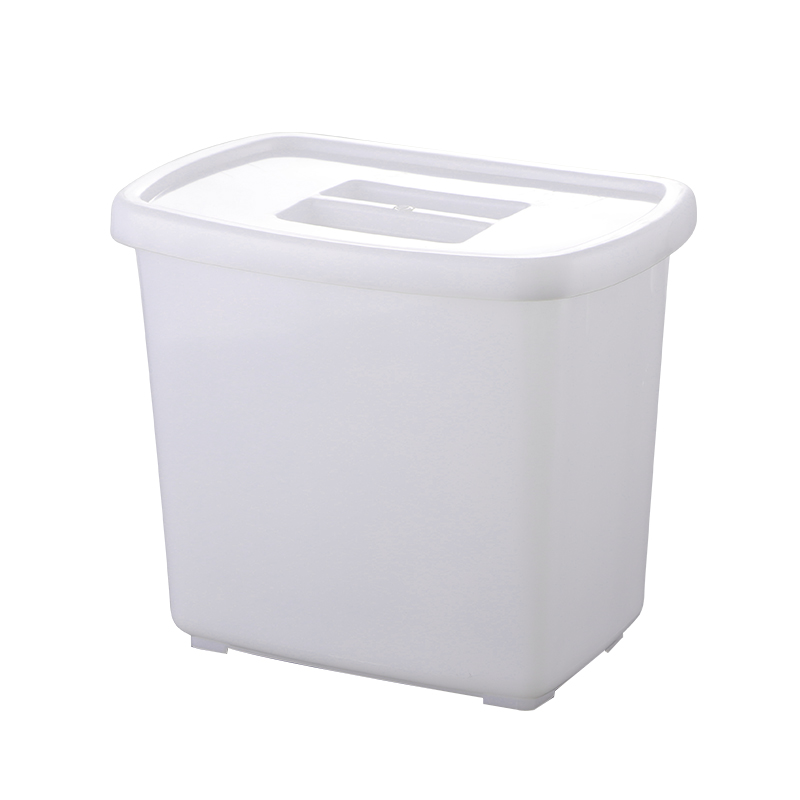带盖糖水桶塑料方形储物罐奶茶果肉食物冷饮冷藏白色方桶冰桶米桶