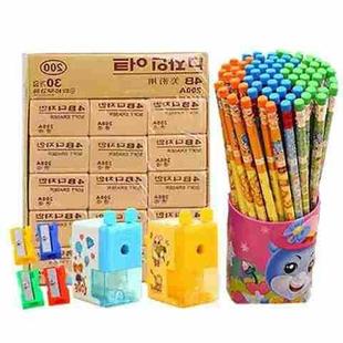 50个橡皮组合装 手摇削笔器一个 学习用品套装 50支铅笔