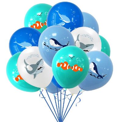 Blue Ocean Birthday Party Decorations Shark Whale Dolphin
