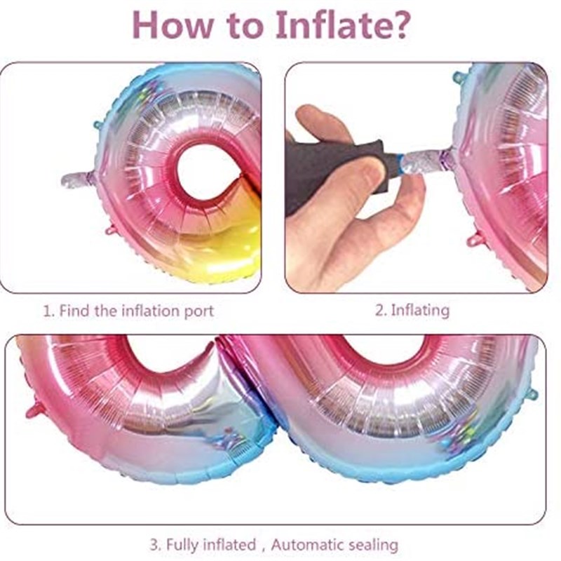 6pcs Unicorn Balloon Party Supplies  Large Birthday Decorati