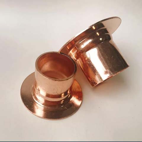 紫铜凸缘卷边铜衬套 水管道铜直接配件 DN25-120 紫铜直接衬芯