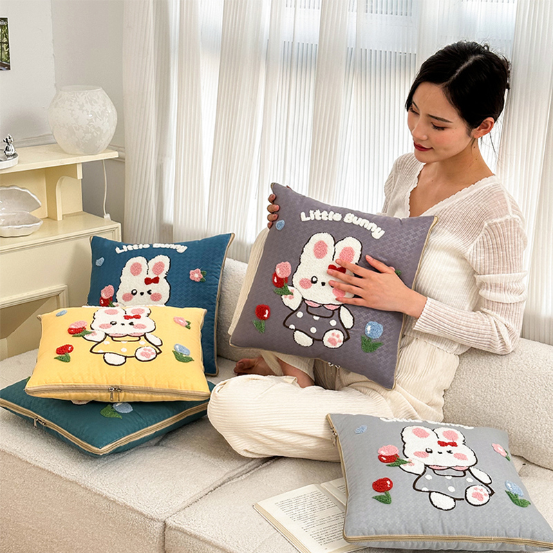 抱枕被子两用空调汽车载内靠枕午睡枕头被沙发办公室折叠毯二合一