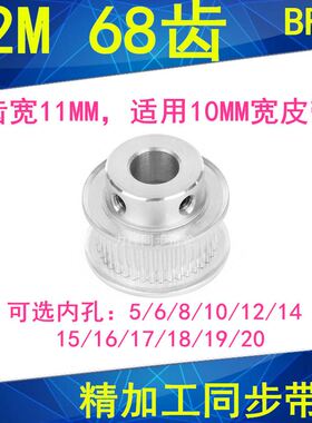。S2M68齿同步轮齿宽11凸台BF内径568101214151617181920同步带轮