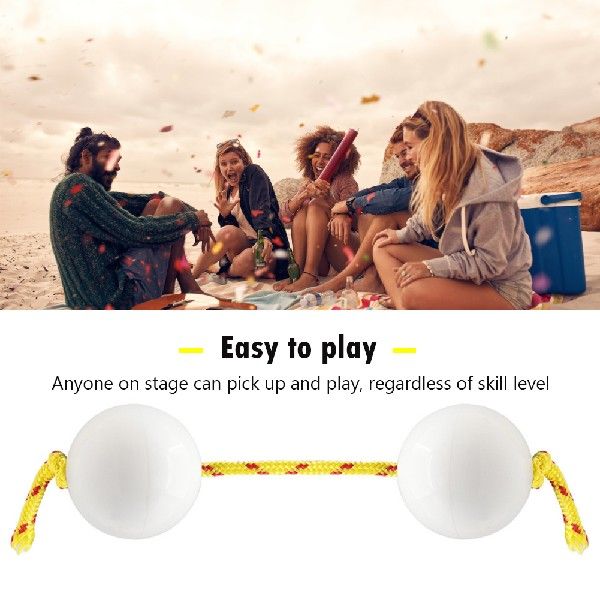 1pair Rhythm Ball Adjustable Rope Musical Rattle Shaker Ball